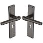 Rustic Pewter Fountain Lever Lock Door Handles
