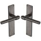 Rustic Pewter Fountain Lever Latch Door Handles