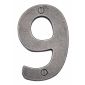 Rustic Pewter 76mm Door Number 9