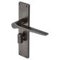 Rustic Pewter Gio Bathroom Door Handles