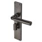 Rustic Pewter Octave Bathroom Door Handles