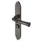 Rustic Pewter Hadley Bathroom Door Handles