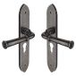 Rustic Pewter Hadley Euro Profile Door Handles