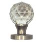 Glass Cut Mortice Door Knobs Satin Nickel