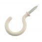 White PVC Cup Hook 1IN