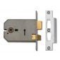 Horizontal Mortice Lock 3 lever Satin Chrome 127mm (5in)