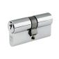 Polished Chrome 5 Pin Euro Double Cylinder 90mm