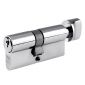 Polished Chrome 5 Pin Euro Cylinder and Turn 60mm