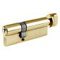 Polished Brass Euro Offset Cylinder and Turn 30x50mm