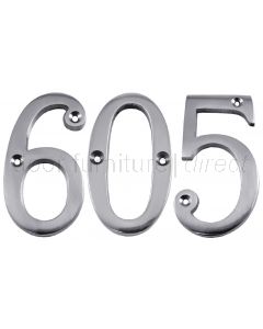 Letter B Silver in Polished Chrome House Door Letters All Door Types Including uPVC