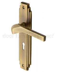 Antique Brass Tiffany Handles Art Deco Door Handles Door Furniture Direct