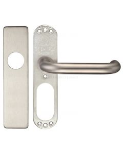 Satin Stainless Steel Lever with Latch Cover Plate 180x45mm
