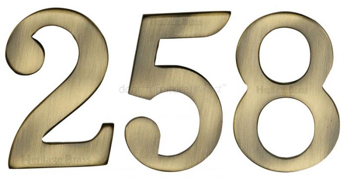 Heritage C1568 Antique Brass Self Adhesive Door Numbers 51mm 0-9 - Heritage C1568 Antique Brass Self Adhesive Door Numbers 51mm 0-9