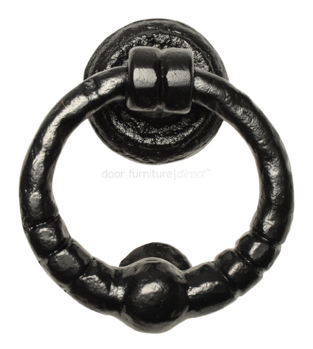 Black Antique Iron Ring Front Door Knocker 127mm 846