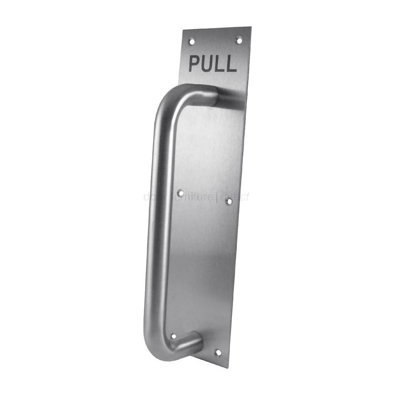 Stainless 225mm Handle on Pull Plate