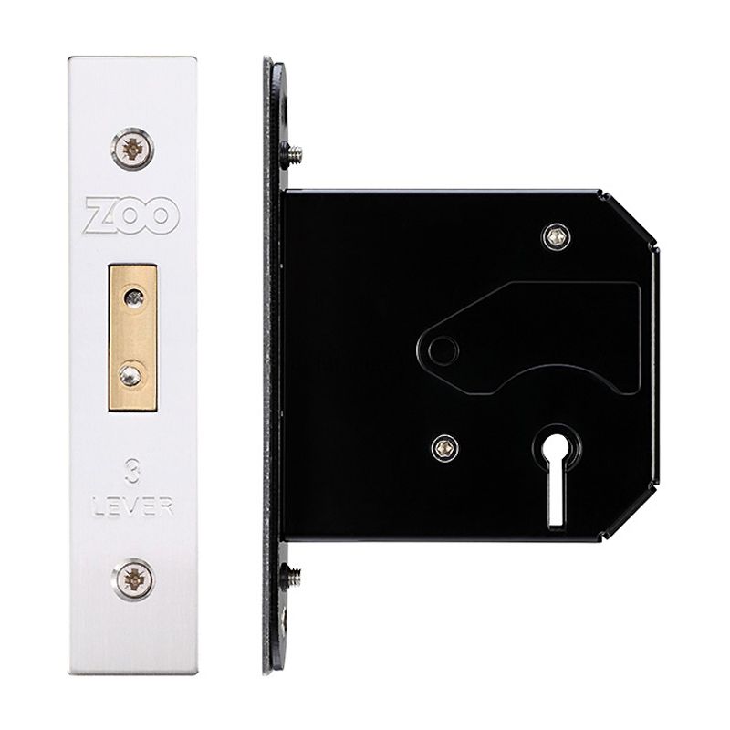 Keyed Alike 3 Lever UK Replacement Deadlock Stainless Steel