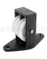 1.5in Double Upright Pulley Black