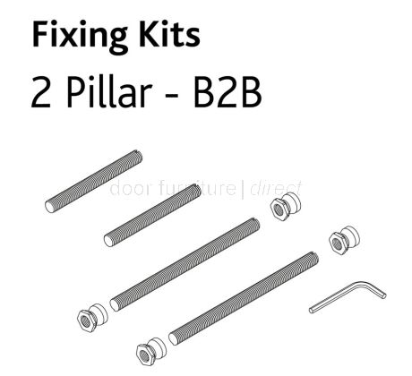 316 Stainless Steel Inline Back to Back Bar Handles 1000mm