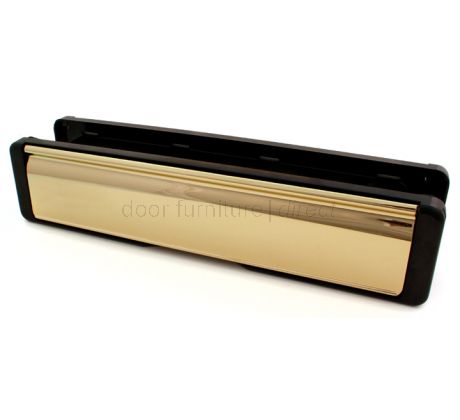 Fab and Fix Nu Mail Edge Hardex Gold Telescopic Letterplate 310x68mm