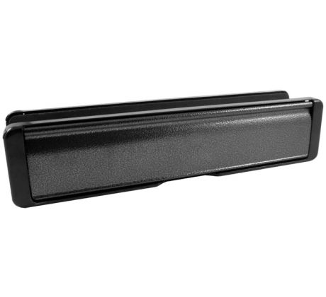 Fab and Fix Nu Mail Edge Antique Black Telescopic Letterplate 310x68mm