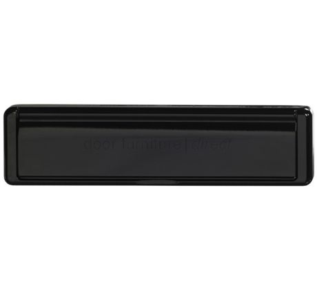 Fab and Fix Nu Mail Telescopic Letterplate 310x76mm Smooth Black