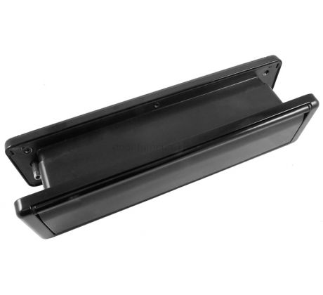 Fab and Fix Nu Mail Telescopic Letterplate 310x76mm Smooth Black