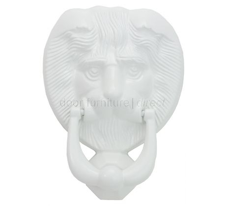 Fab and Fix White Lion Head Door Knocker
