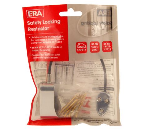 Era Chrome Safety Locking Window Restrictor