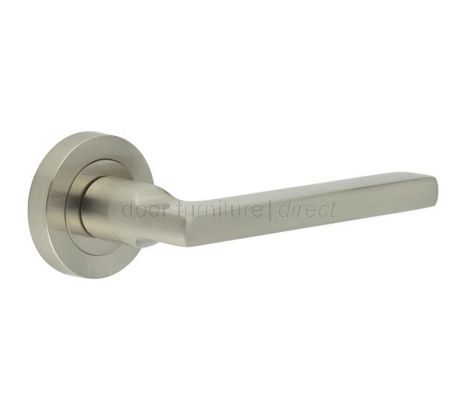 Nero JV600 Satin Nickel Jet Lever on Rose Door Handles