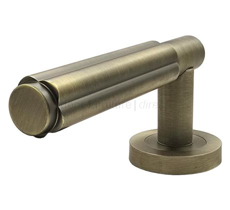 Antique Brass Bloom Lever on Rose Door Handles JV848AB