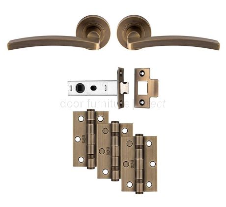 Tavira Antique Brass Door Handle Pack