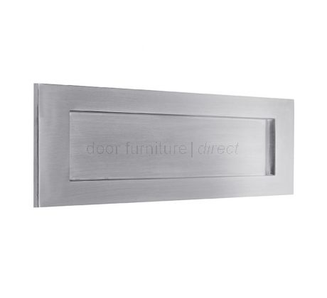 Satin Chrome Horizontal Letter Box 306x104mm