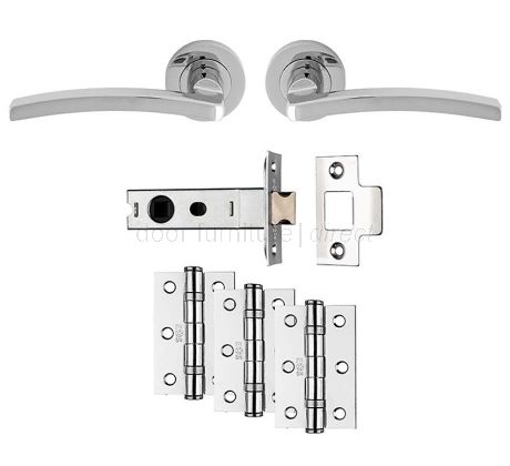 Tavira Polished Chrome Door Handle Pack