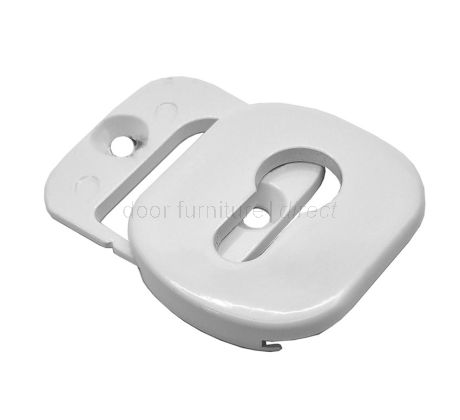 Euro Cylinder Pull and Internal Escutcheon White