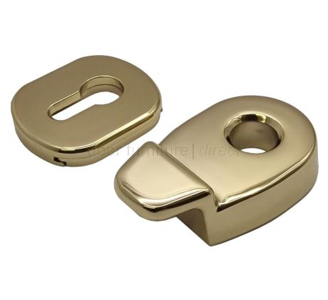 Euro Cylinder Pull and Internal Escutcheon Hardex Gold