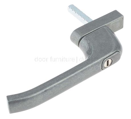 Architectural PVCU Inline Locking Window Handle Hardex Pewter