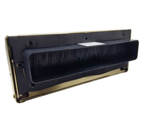 Nu Mail Internal Shield Letter Plate Hardex Gold