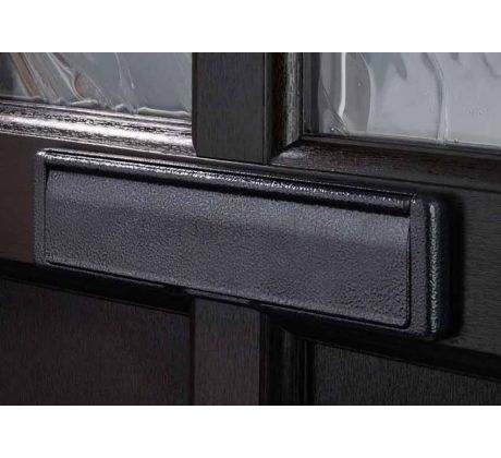 Nu Mail Shield External Letter Plate Antique Black 310x76mm