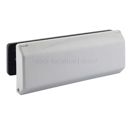 Nu Mail Shield External Letter Plate Antique Black 310x76mm