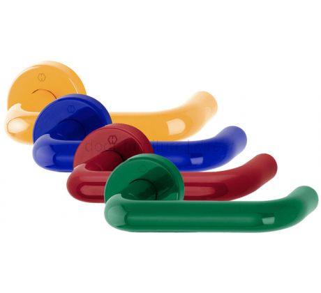 Paris Coloured Nylon Lever on Rose Door Handles
