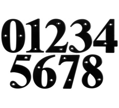 Hoppe Black Door Numerals and Letters