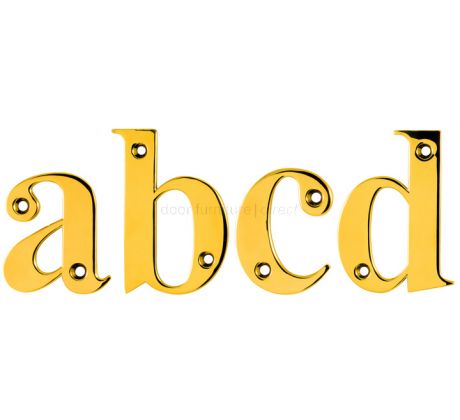 Hoppe Polished Brass Door Numerals and Letters