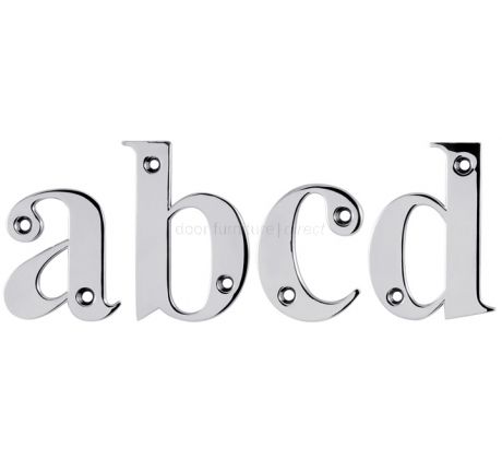 Hoppe Polished Chrome Door Numerals and Letters