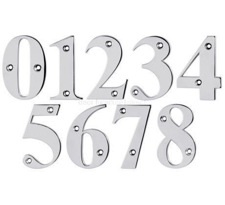 Hoppe Polished Chrome Door Numerals and Letters
