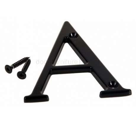 Fab and Fix Smooth Black Door Numerals 0-9 and Letters A-F 80mm
