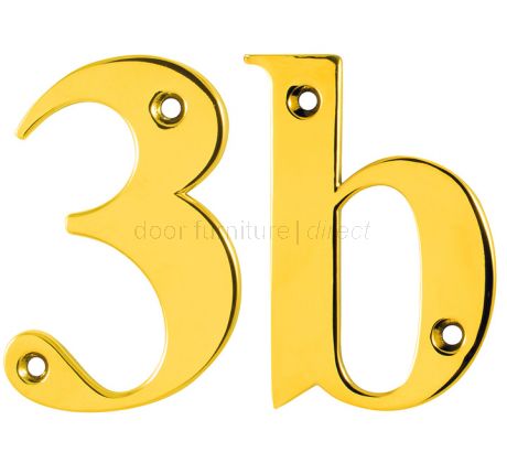 Hoppe Polished Brass Door Numerals and Letters