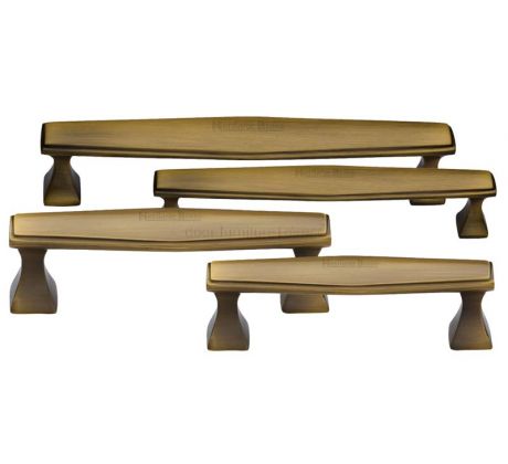 Heritage C0334 Antique Brass Art Deco Cabinet Handle