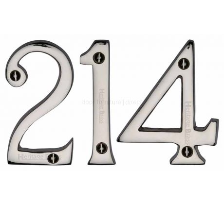 Polished Nickel C1560 Door Numerals 0-9 76mm