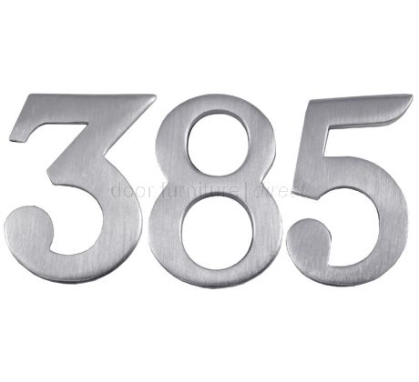 Satin Chrome Self Adhesive Front Door Numbers 0 9 2in 51mm