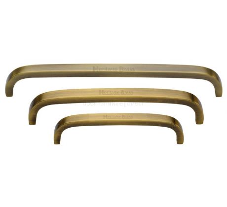 Heritage C1800 Antique Brass D Shaped Cabinet Handle